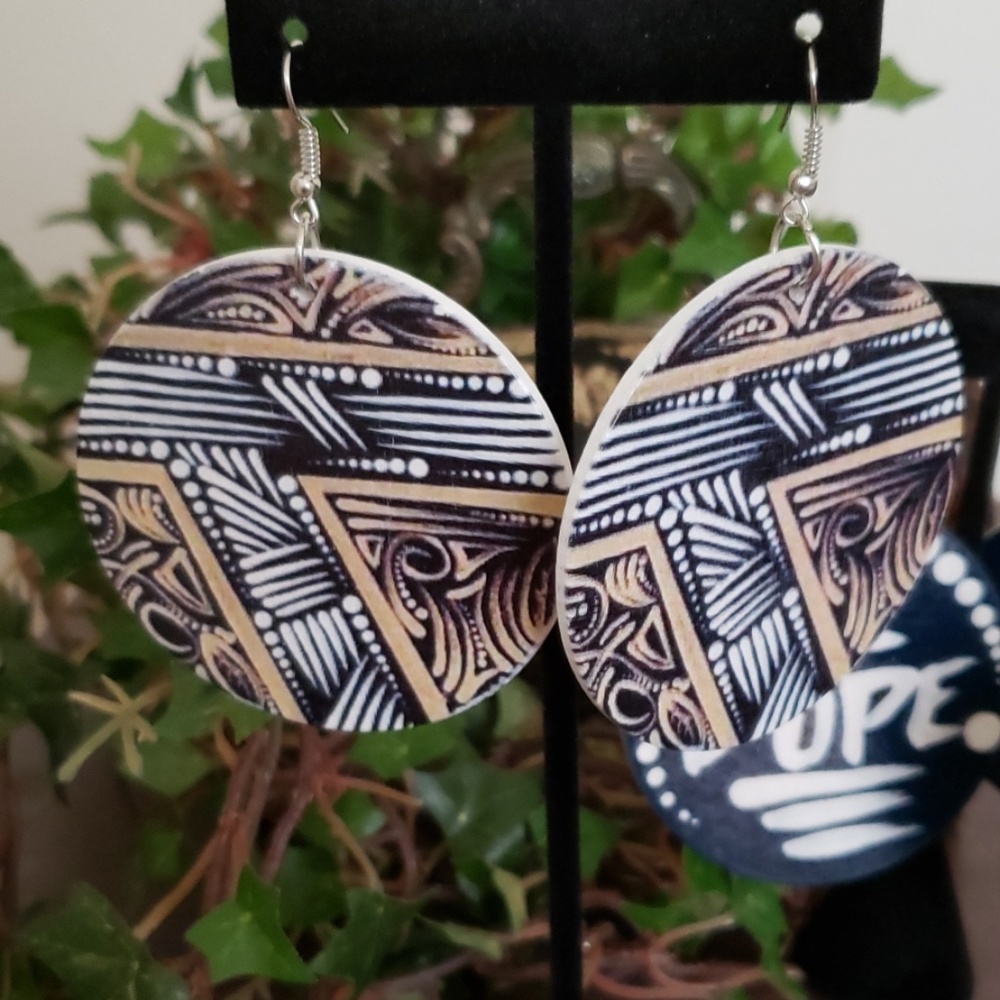 Tribal Wooden Earrings